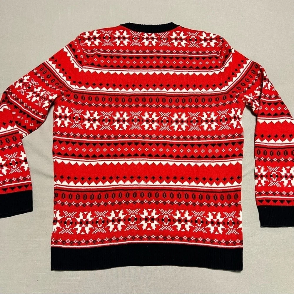 Alex Stevens Red Robot Ugly Christmas Sweater Size Large
